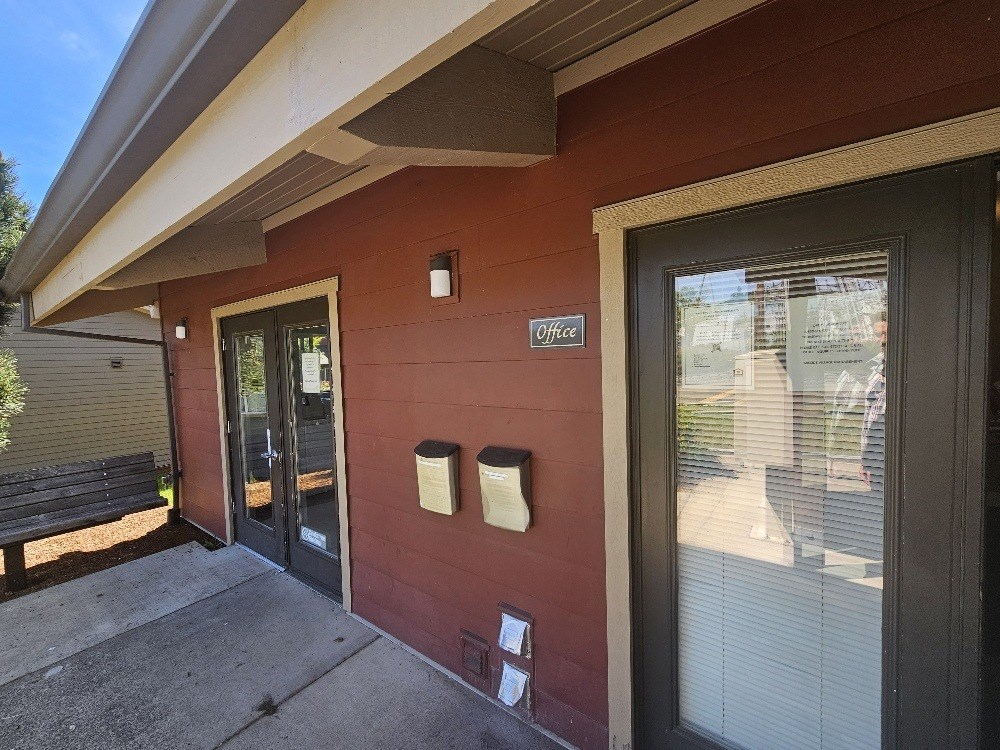 A building with a sign that says "Office" on it.