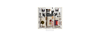 3 CV 2x2 3D Floorplan_Furnished