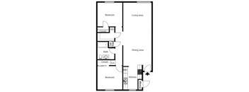this is a diagram of the floor plan of a small house