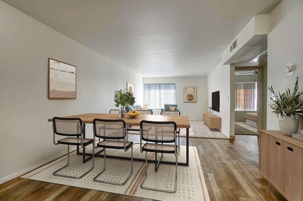the preserve at ballantyne commons dining room with table and chairs