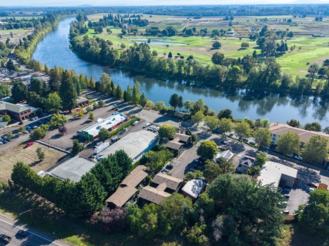 Arial view of property
