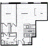 Bookmark Floorplan - 1 bedroom with Den