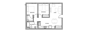 a floor plan of a small apartment