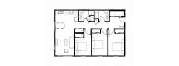 a black and white floor plan of a house