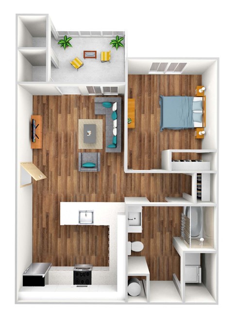 Sunshine Park Floorplan 1x1