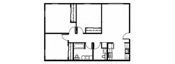 a small floor plan of a house