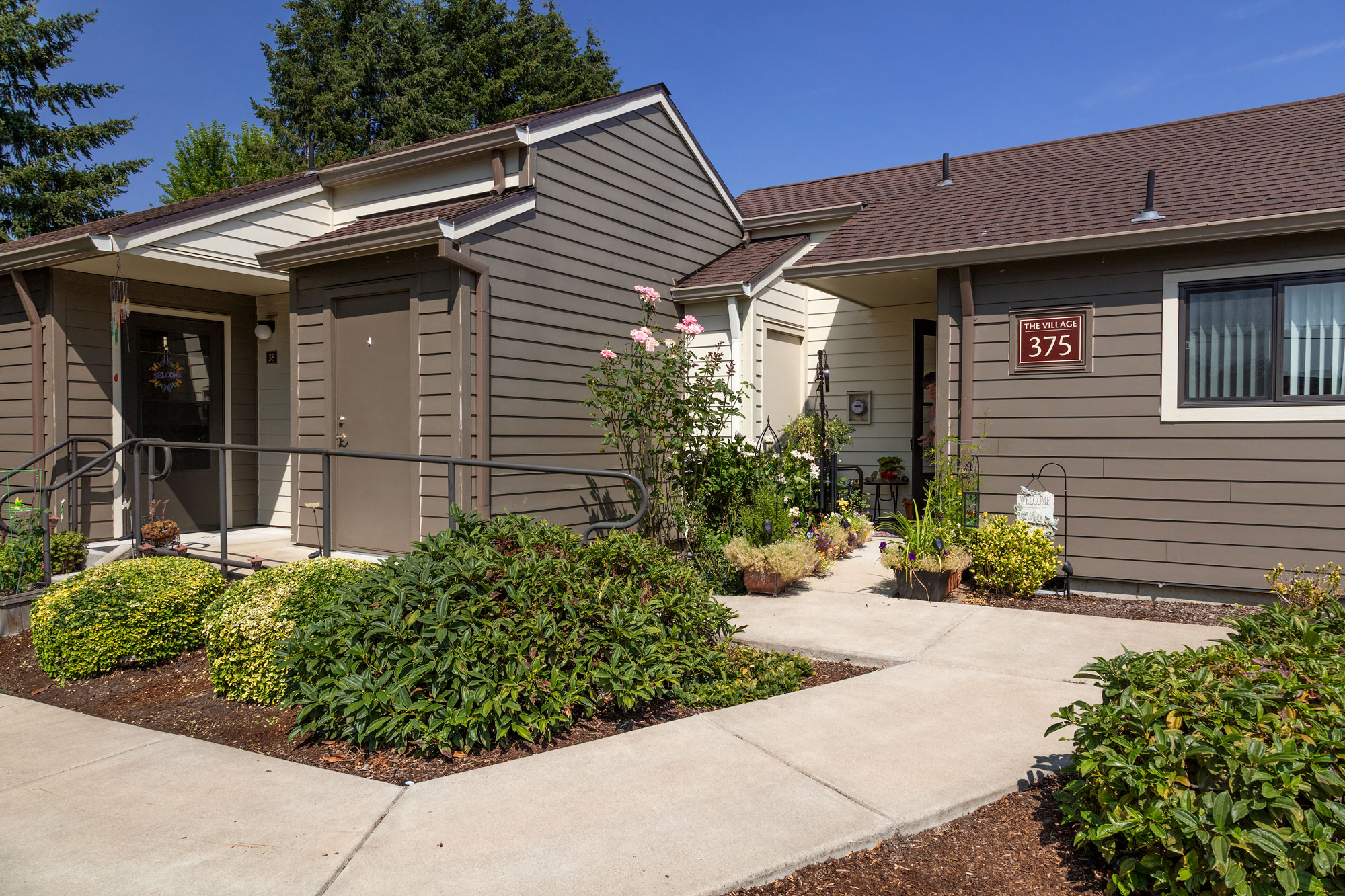 Apartment and walkway