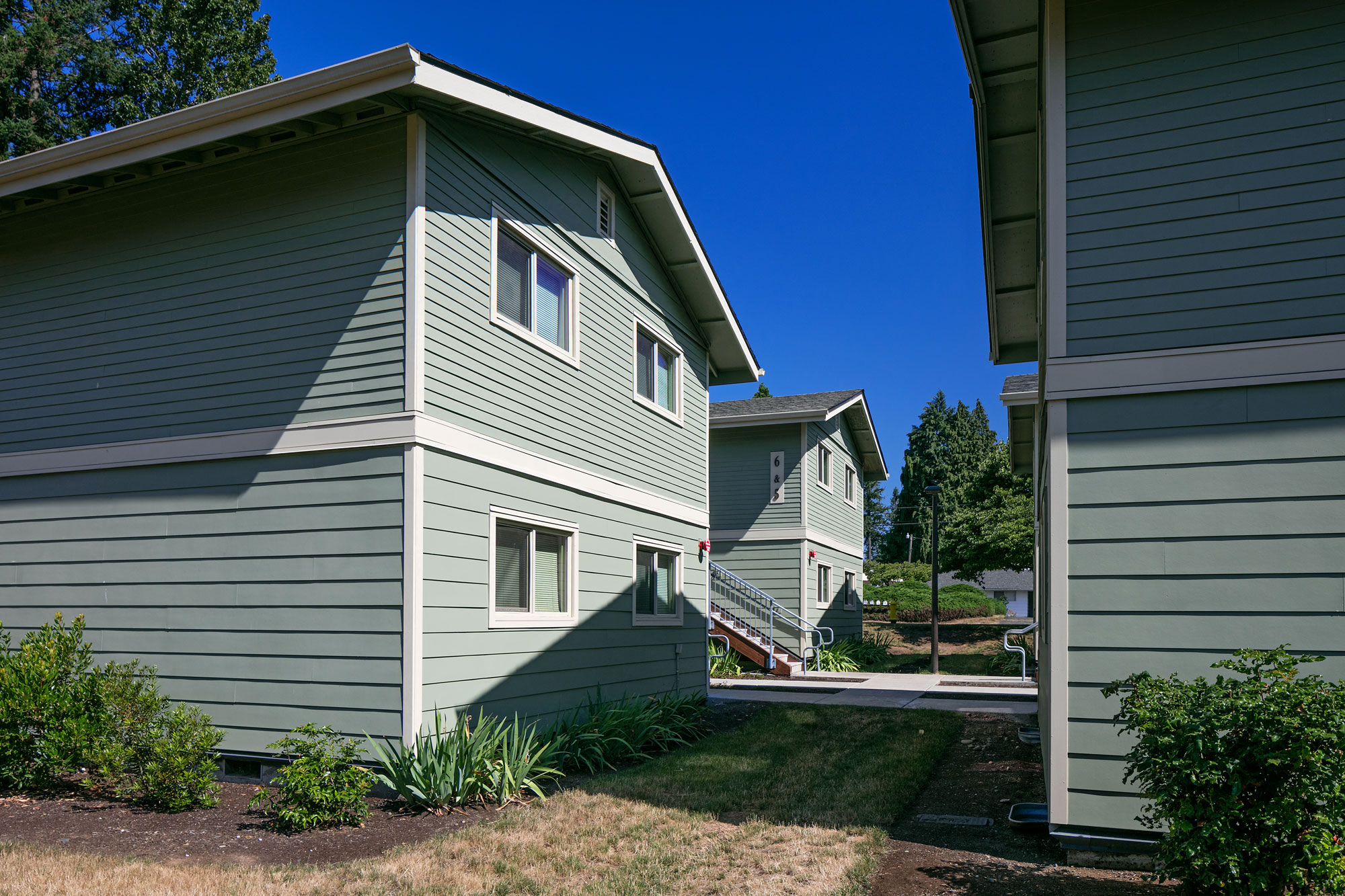 Outside view of apartments