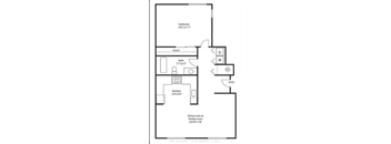 Tourtdale Terrace Floorplan_One Bed