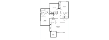 Tourtdale Terrace Floorplan_Three Bed Two Bath