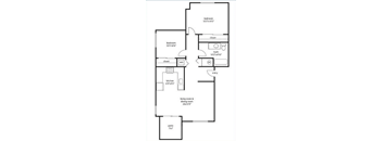 Tourtdale Terrace Floorplan_Two Bed One Bath A