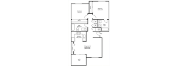 Tourtdale Terrace Floorplan_Two Bed Two Bath