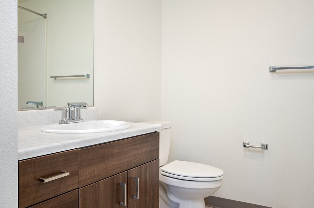 a bathroom with a toilet and a sink and a mirror