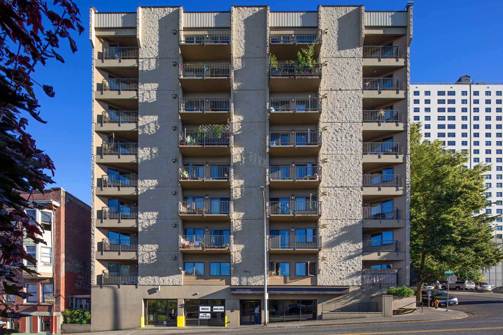 Outside of apartment building