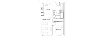 Viewfinder Apartments_Floorplan_ 1 Bedroom