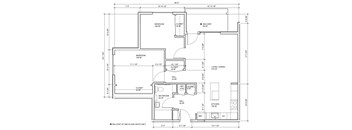 A floor plan of a house with a balcony at the second floor only.