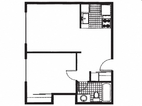 Rose Villa One Bedroom Floor Plan
