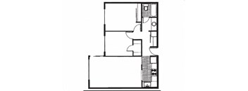 Rose Villa Two Bedroom Floor Plan