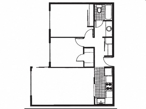 Rose Villa Two Bedroom Floor Plan