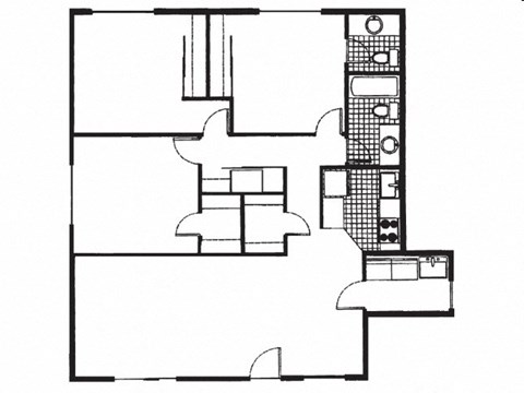 Rose Villa Three Bedroom Floor Plan
