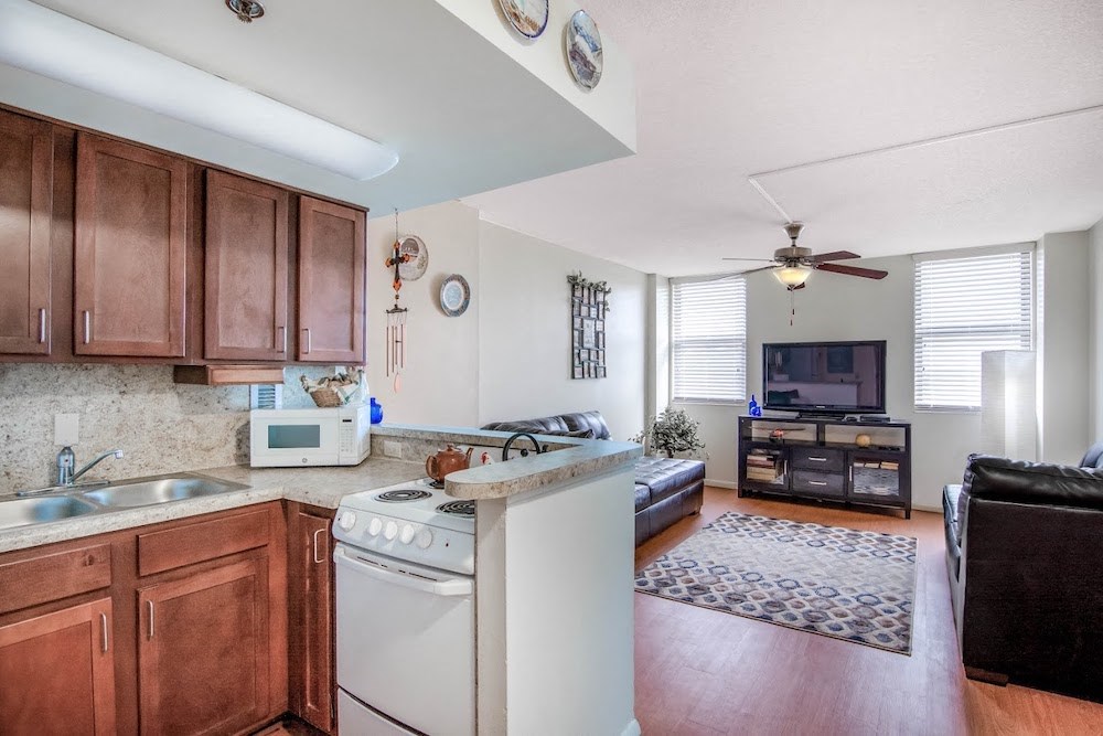 open concept kitchen at Mount Carmel Gardens