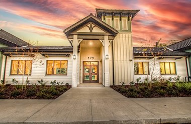 5000 square foot clubhouse at sunset at San Marcos Heights Apartments in St. Augustine, FL