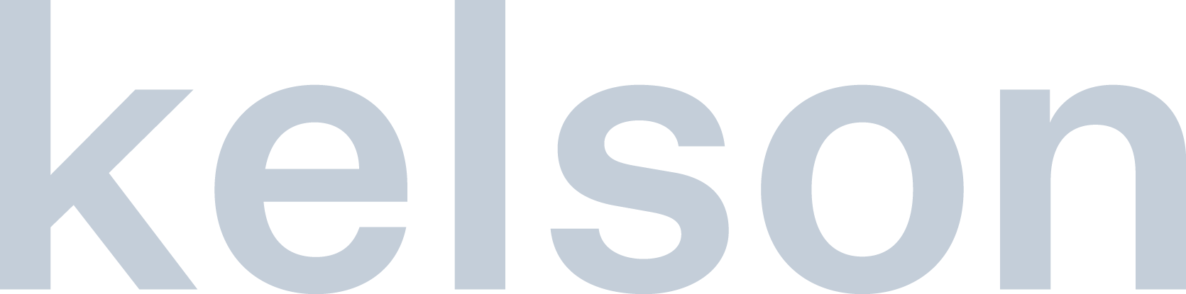 The image shows the word "kelsoun" in large grey letters.