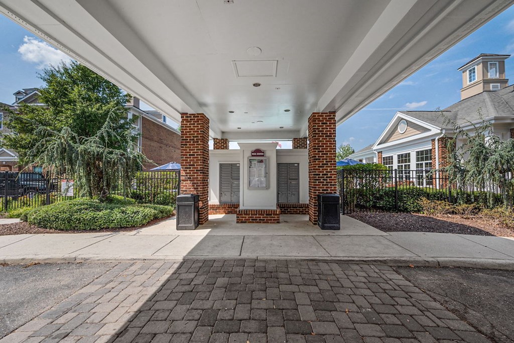 the drive up covered mailboxes at Centerville Manor Apartments