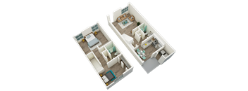 2 bedroom, 2 bathroom 1,051 townhome  at Huntsville Landing Apartments, Huntsville, AL, 35806