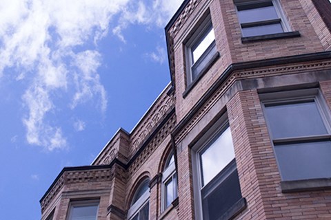 346FranklinSt a brick apartment building with large windows at 346 Franklin St in Buffalo, NY
