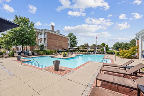 Centerville Manor Apartments offer a large swimming pool and expansive sundeck