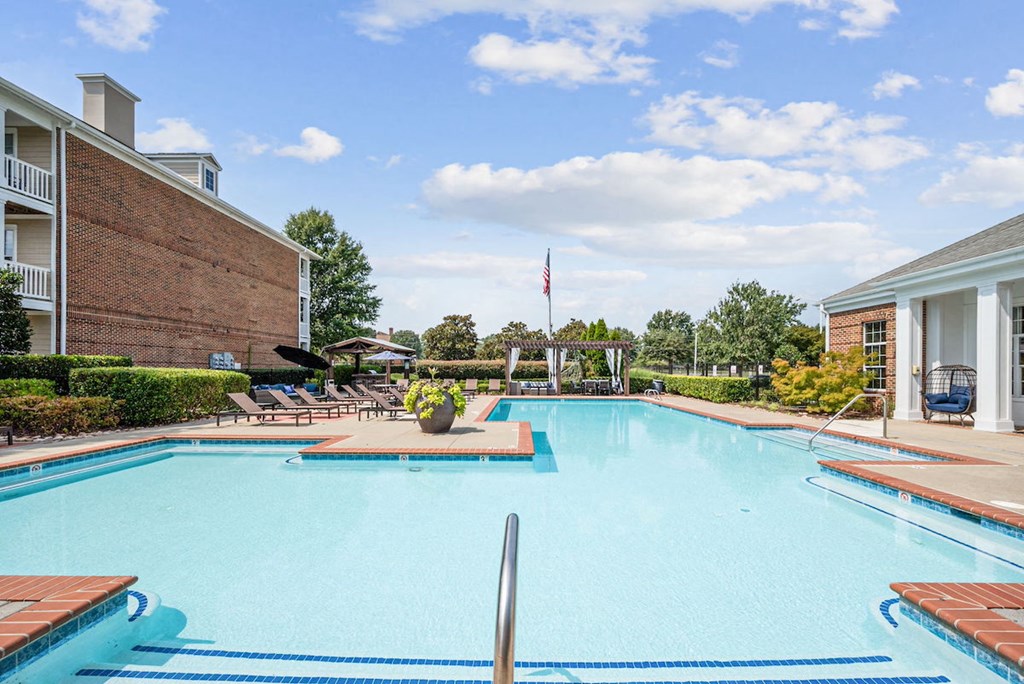 Centerville Manor apartments offer a large swimming pool for residents to enjoy