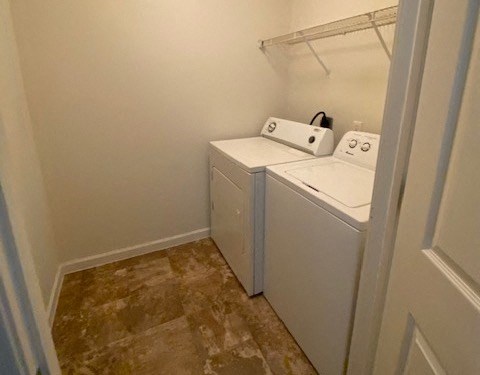 In-home washing machine and dryer with shelving above