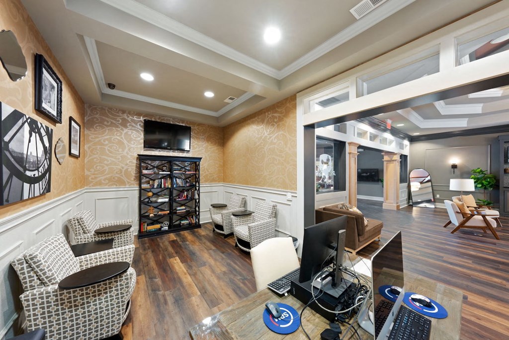 leasing office in the clubhouse at Fenwyck Manor Apartments