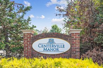 Centerville-Manor-Sign71 the logo monument sign at the entrance to Centerville Manor