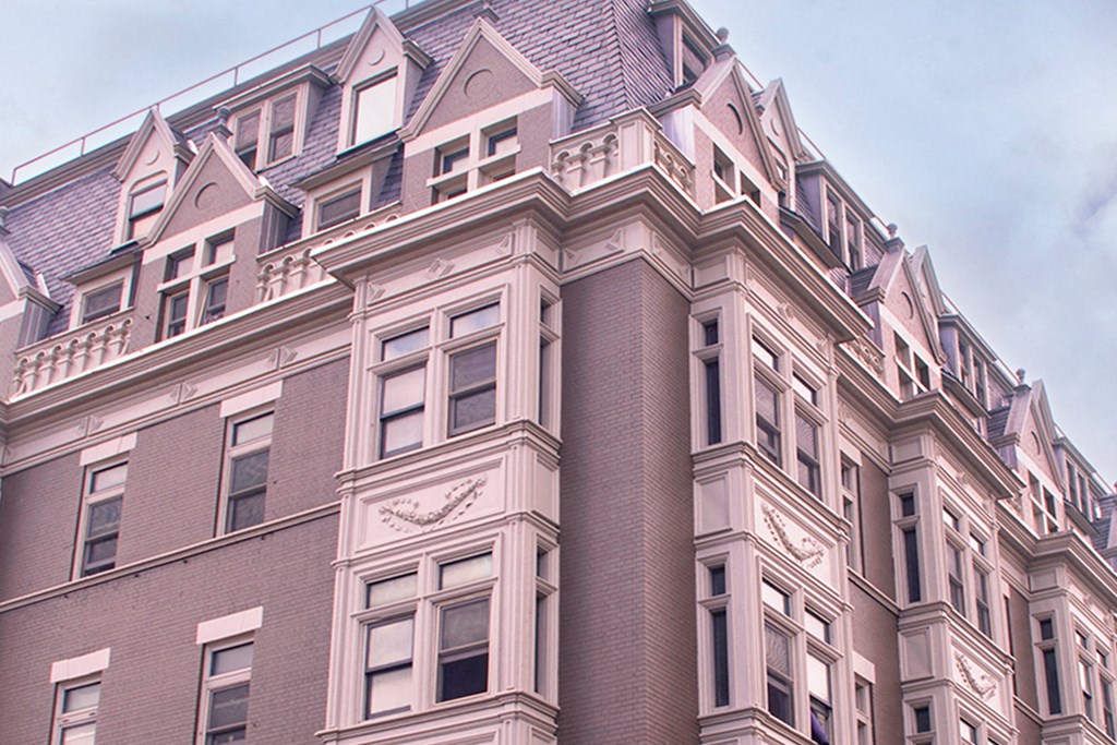 fancy brick and stone apartment building at 87 Mariner St in Buffalo, NY