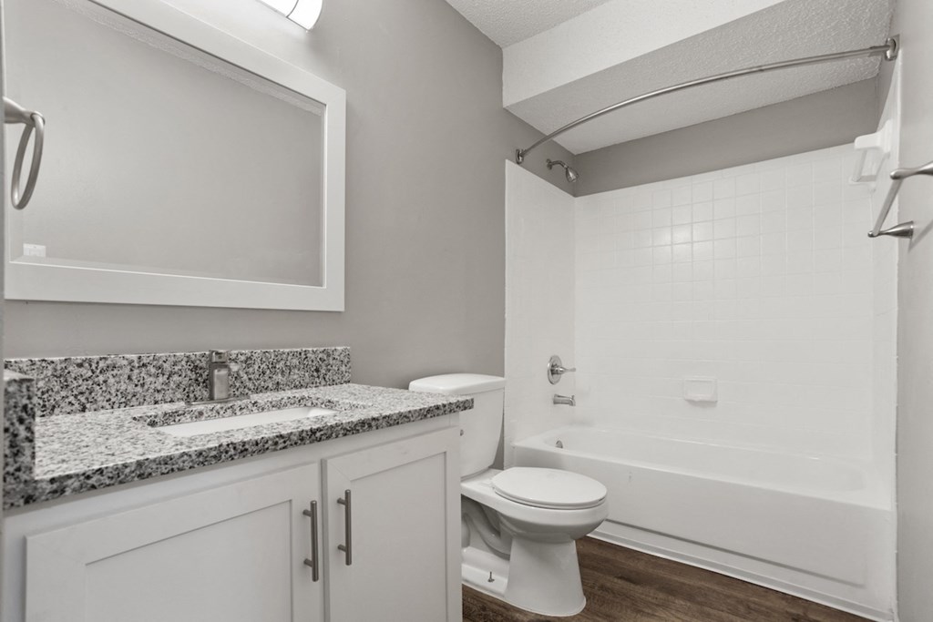 a bathroom with a toilet and a sink and a bath tub