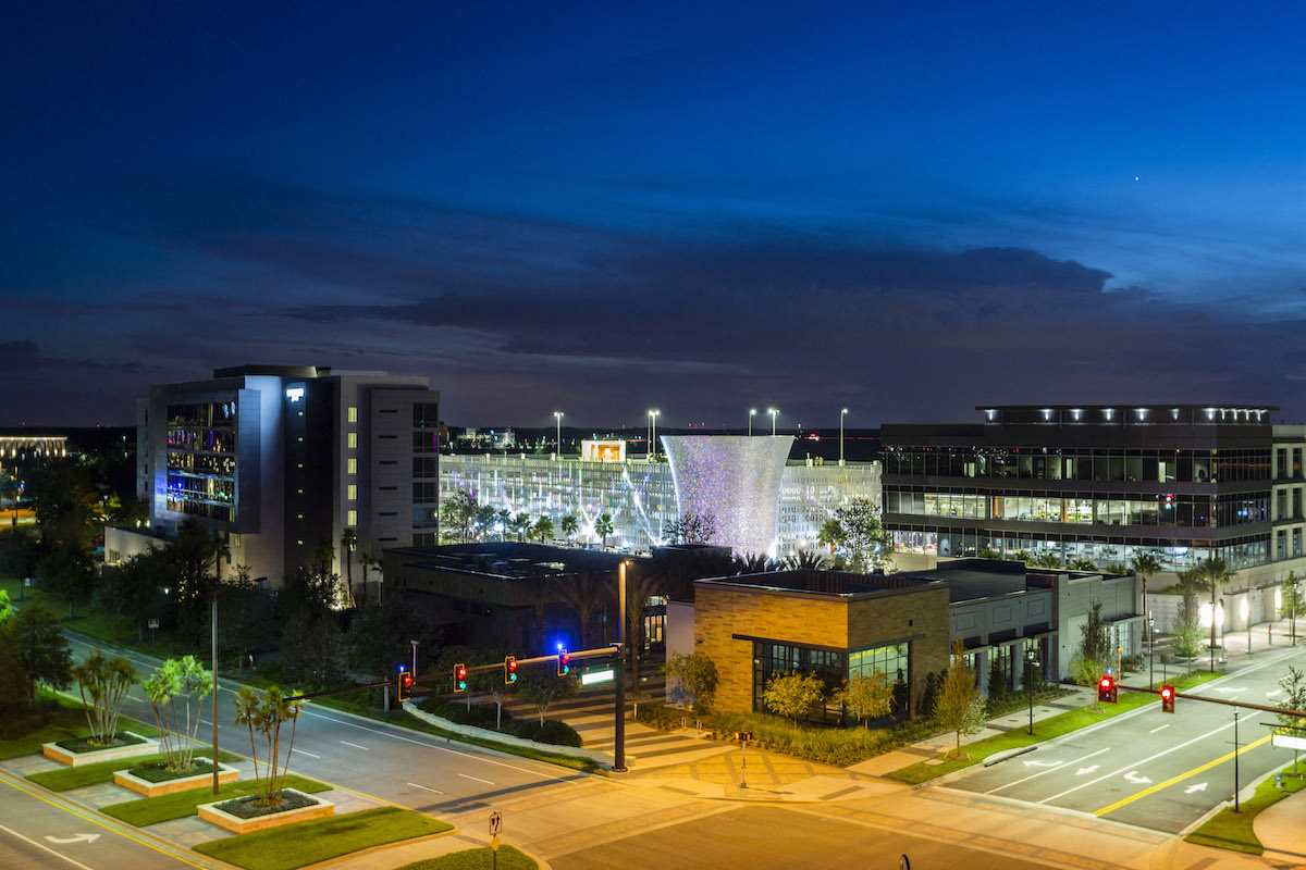 Evening over downtown Lake Nona