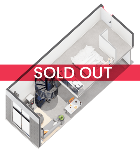 a floor plan with the words sold out over it at The Citizen Birmingham Apartments