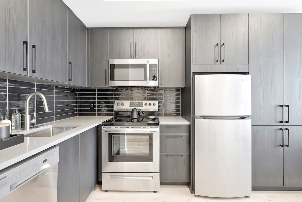 studio apartment kitchen at The Citizen Birmingham