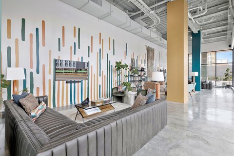 large couch and sitting area in ground floor lounge of Citizen Birmingham