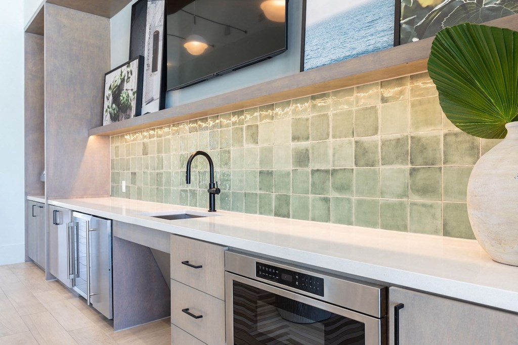 the kitchenette in the clubhouse at Lake Nona Concorde