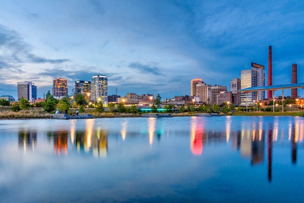The pond at Railroad Park in birmingham, alabama