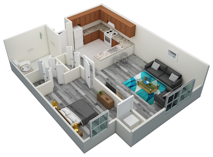 Holy Cross Manor II 1 bed, 1 bath 525 square foot apartment