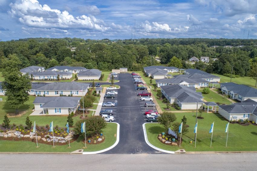 Aerial view of entrance to Havenly Park Villas Apartments in Prattville, AL - Photo Gallery 1