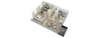 Hickory Floor Plan at Trails at Alabaster Apartments, Alabaster