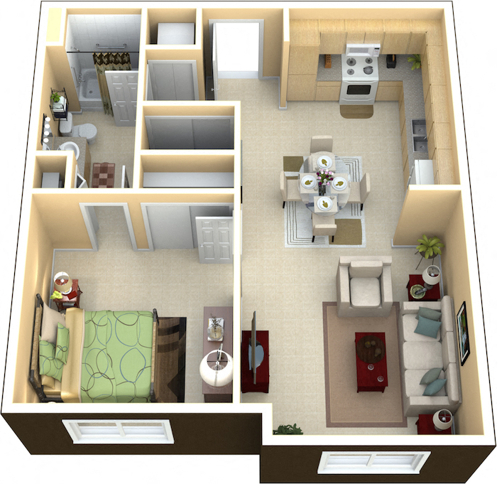 Highland Gardens II Senior Apartments in Deerfield Beach, Florida 1x1 A
