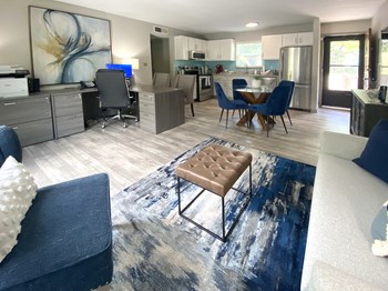 TheView-1 open concept living room and kitchen with wood-style flooring - Photo Gallery 4