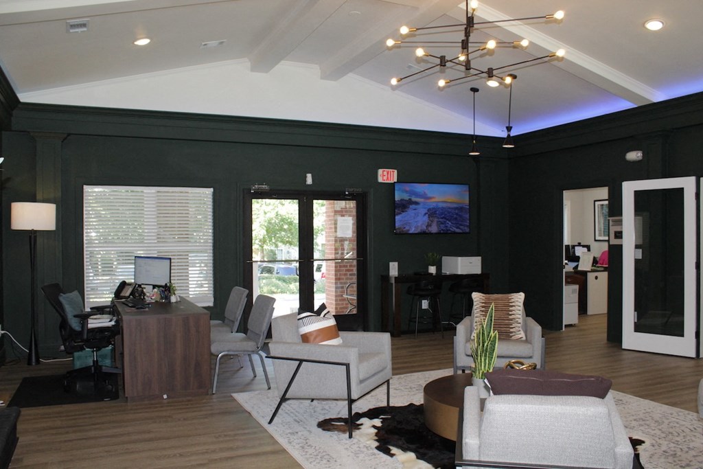 Clubhouse with modern furnishings and fixtures at Stillwater at Grandview Cove