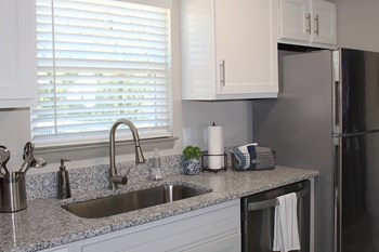 TVA-PG_4 granite countertop and stainless steel sink with pull-out faucet and large window - Photo Gallery 3